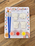 Set of 10 animal themed plaster painting party favors