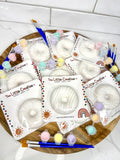 Donut Party Pack- 10 x donut plaster plus paints and brushes