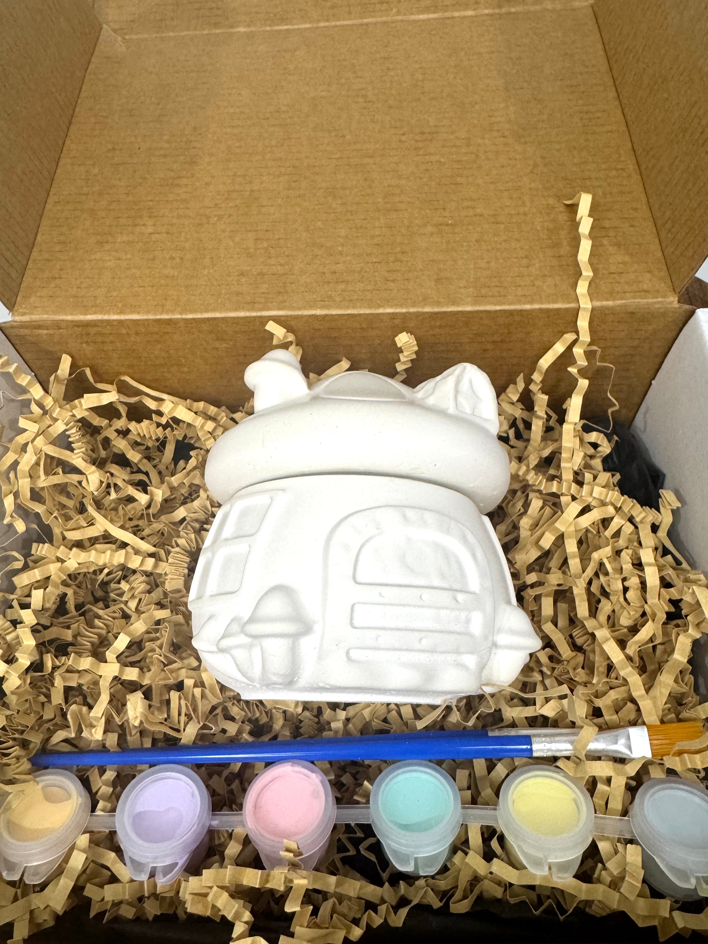 Fairy house trinket box - Plaster painting kit