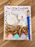 Set of 10 unicorn themed plaster painting party favors