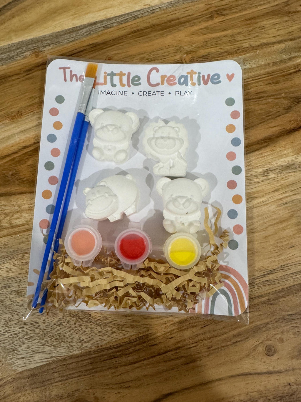 Set of 10 animal themed plaster painting party favors